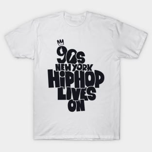 Throwback to the Golden Age of Hip Hop's Iconic '90s Era in New York T-Shirt